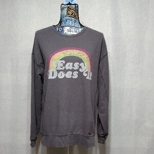 Wildfox Gray Rainbow Graphic Sweatshirt